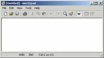 Win32Pad main window